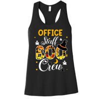 Office Staff Boo Crew Funny Halloween Matching Costume Women's Racerback Tank