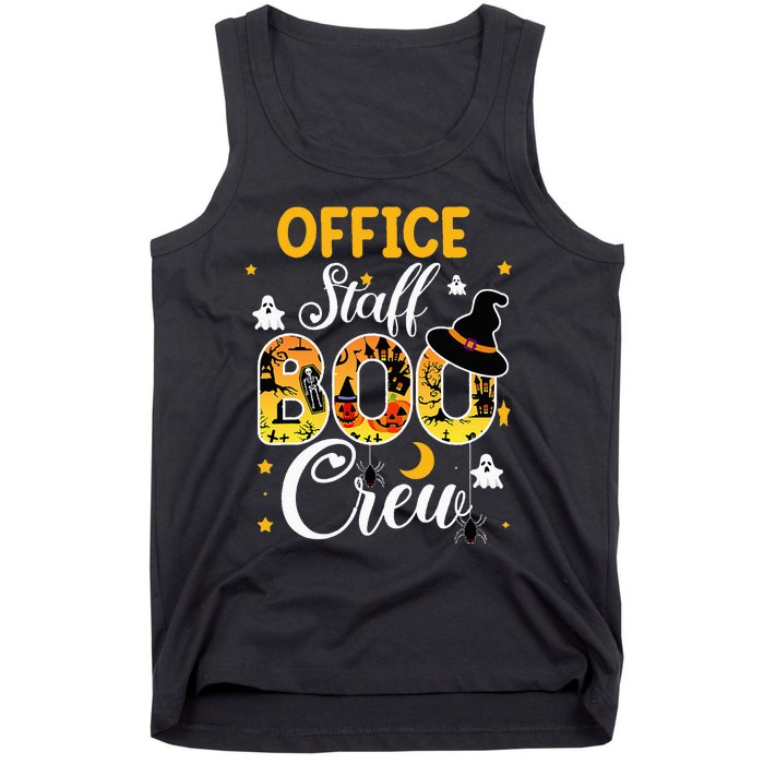 Office Staff Boo Crew Funny Halloween Matching Costume Tank Top