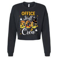 Office Staff Boo Crew Funny Halloween Matching Costume Cropped Pullover Crew