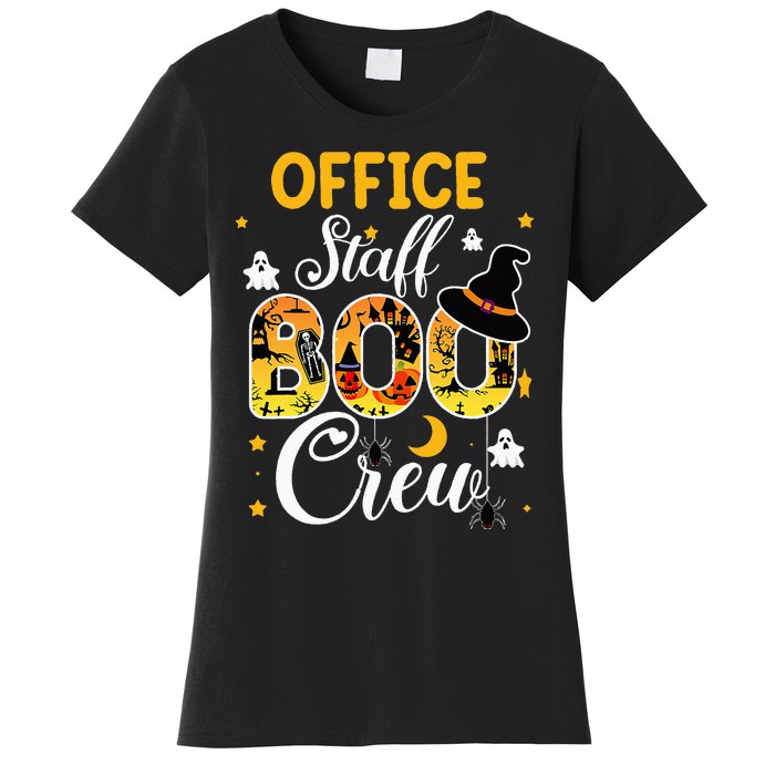 Office Staff Boo Crew Funny Halloween Matching Costume Women's T-Shirt