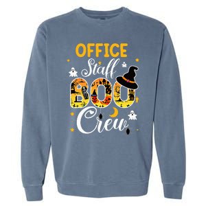 Office Staff Boo Crew Funny Halloween Matching Costume Garment-Dyed Sweatshirt