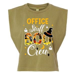 Office Staff Boo Crew Funny Halloween Matching Costume Garment-Dyed Women's Muscle Tee