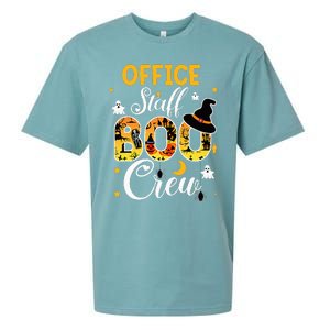 Office Staff Boo Crew Funny Halloween Matching Costume Sueded Cloud Jersey T-Shirt