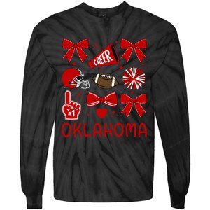 Oklahoma Sister Bow For Oklahoma Lover Tie-Dye Long Sleeve Shirt