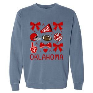 Oklahoma Sister Bow For Oklahoma Lover Garment-Dyed Sweatshirt