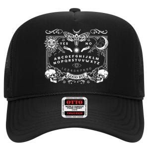 Ouija Spirit Board Gothic Witchcraft Occult Halloween High Crown Mesh Back Trucker Hat