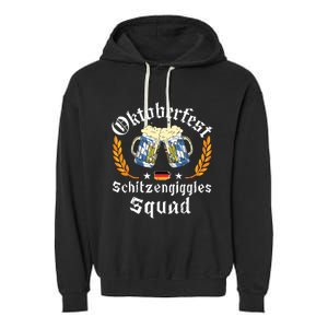 Oktoberfest Squad Bavarian Festival Munich Beer Garment-Dyed Fleece Hoodie