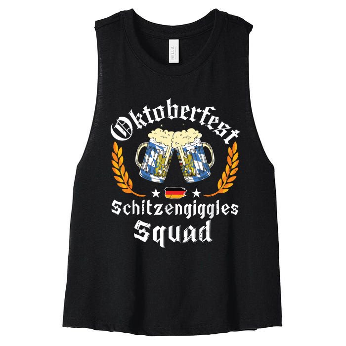 Oktoberfest Squad Bavarian Festival Munich Beer Women's Racerback Cropped Tank