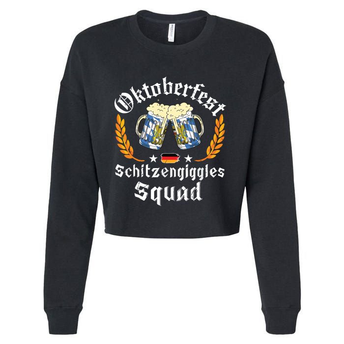 Oktoberfest Squad Bavarian Festival Munich Beer Cropped Pullover Crew