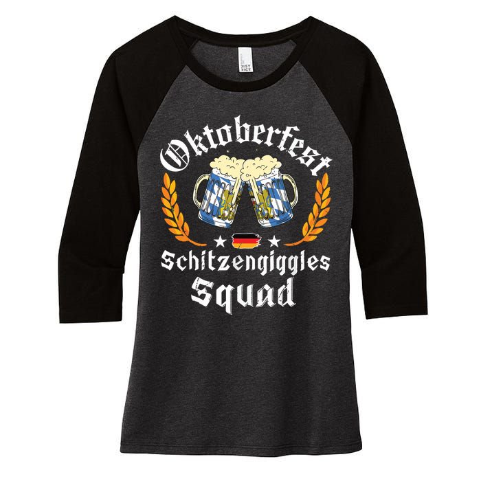 Oktoberfest Squad Bavarian Festival Munich Beer Women's Tri-Blend 3/4-Sleeve Raglan Shirt