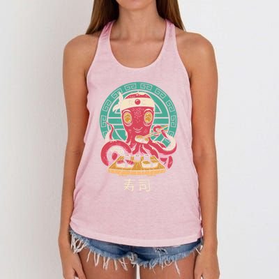 Octo Sushi Bar Women's Knotted Racerback Tank