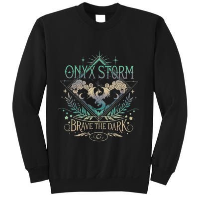 Onyx Storm Brave The Dark Fourth Wingg Basgiath War Collegee Swea Sweatshirt