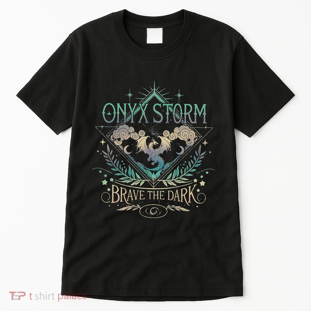 Onyx Storm Brave The Dark Fourth Wingg Basgiath War Collegee Swea Tall T-Shirt