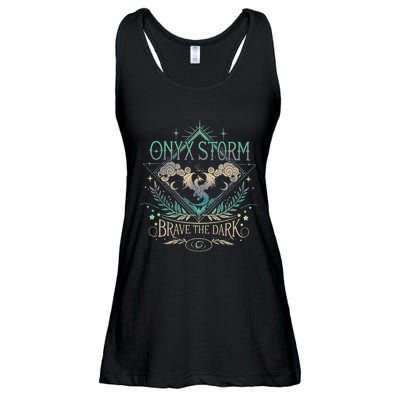 Onyx Storm Brave The Dark Fourth Wingg Basgiath War Collegee Swea Ladies Essential Flowy Tank