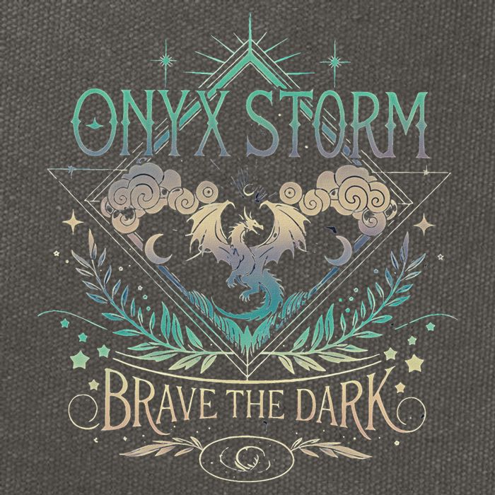 Onyx Storm Brave The Dark Fourth Wingg Basgiath War Collegee Swea Cotton Canvas Backpack