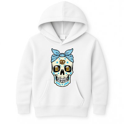 Oktoberfest Skull Bandana German Bavarian Festival Mom Kids Hoodie