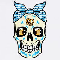 Oktoberfest Skull Bandana German Bavarian Festival Mom Kids T-Shirt