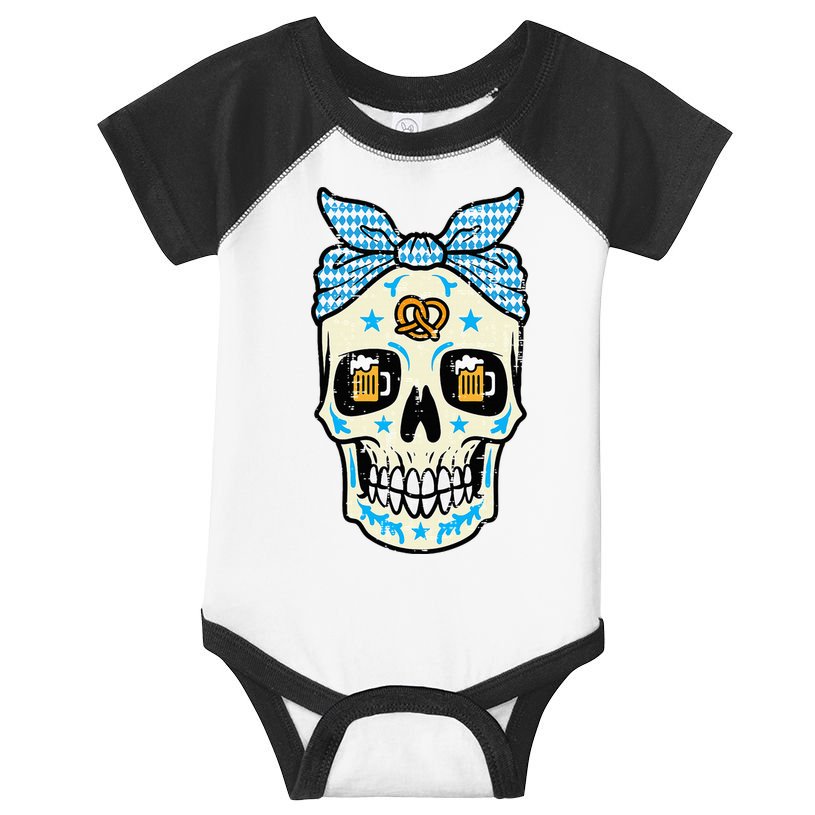 Oktoberfest Skull Bandana German Bavarian Festival Mom Infant Baby Jersey Bodysuit