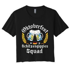 Oktoberfest Squad Bavarian Festival Munich Beer Women's Crop Top Tee