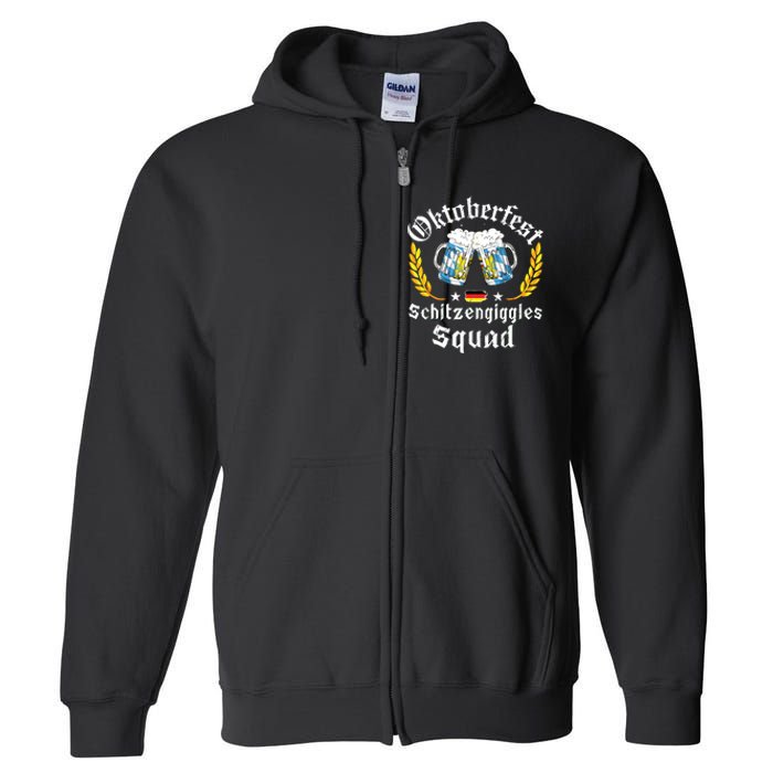 Oktoberfest Squad Bavarian Festival Munich Beer Full Zip Hoodie