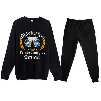 Oktoberfest Squad Bavarian Festival Munich Beer Gift Premium Crewneck Sweatsuit Set