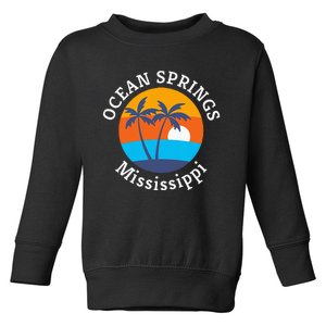 Ocean Springs Beach Mississippi Summer Vacation Souvenir Toddler Sweatshirt