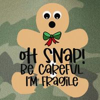 Off Snap! Be Careful IM Fragile Christmas Design Legacy Tie Dye Trucker Hat
