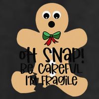 Off Snap! Be Careful IM Fragile Christmas Design 7 Panel Mesh Trucker Snapback Hat