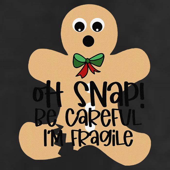 Off Snap! Be Careful IM Fragile Christmas Design 7 Panel Mesh Trucker Snapback Hat