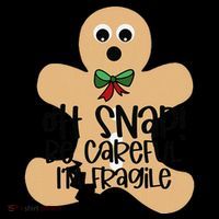 Off Snap! Be Careful IM Fragile Christmas Design Bag