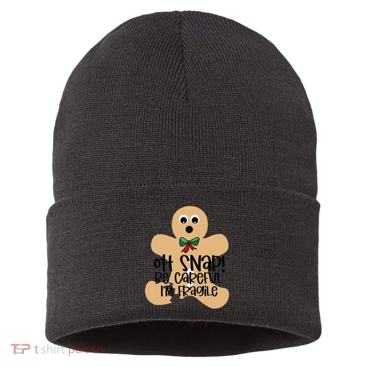 Off Snap! Be Careful IM Fragile Christmas Design Sustainable Knit Beanie