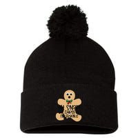 Off Snap! Be Careful IM Fragile Christmas Design Pom Pom 12in Knit Beanie