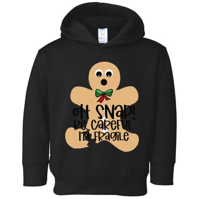 Off Snap! Be Careful IM Fragile Christmas Design Toddler Hoodie