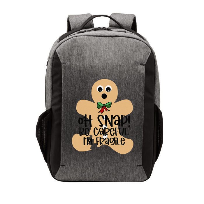 Off Snap! Be Careful IM Fragile Christmas Design Vector Backpack