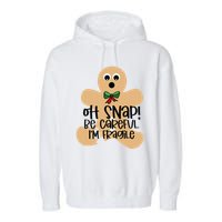 Off Snap! Be Careful IM Fragile Christmas Design Garment-Dyed Fleece Hoodie