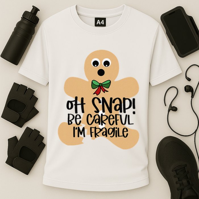 Off Snap! Be Careful IM Fragile Christmas Design Performance Shirt