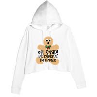 Off Snap! Be Careful IM Fragile Christmas Design Crop Fleece Hoodie
