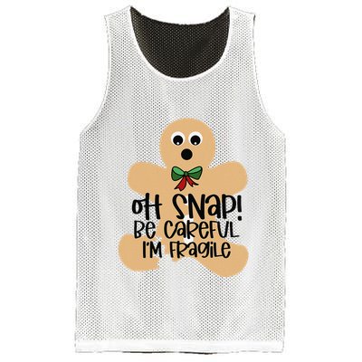 Off Snap! Be Careful IM Fragile Christmas Design Mesh Reversible Basketball Jersey Tank