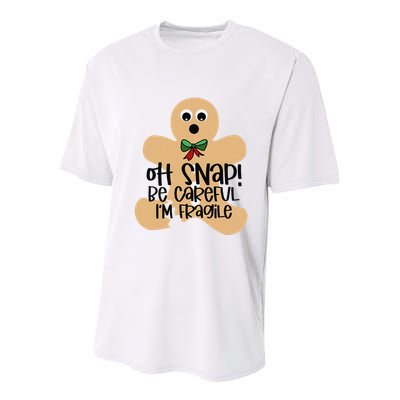 Off Snap! Be Careful IM Fragile Christmas Design Youth Performance Sprint T-Shirt