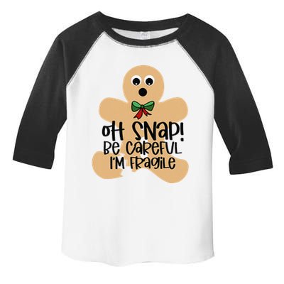 Off Snap! Be Careful IM Fragile Christmas Design Toddler Fine Jersey T-Shirt