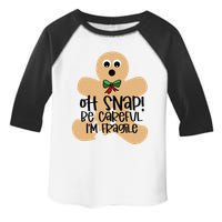 Off Snap! Be Careful IM Fragile Christmas Design Toddler Fine Jersey T-Shirt