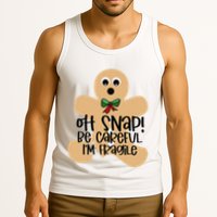 Off Snap! Be Careful IM Fragile Christmas Design Tank Top