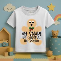 Off Snap! Be Careful IM Fragile Christmas Design Toddler T-Shirt