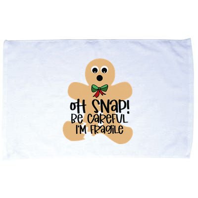 Off Snap! Be Careful IM Fragile Christmas Design Microfiber Hand Towel