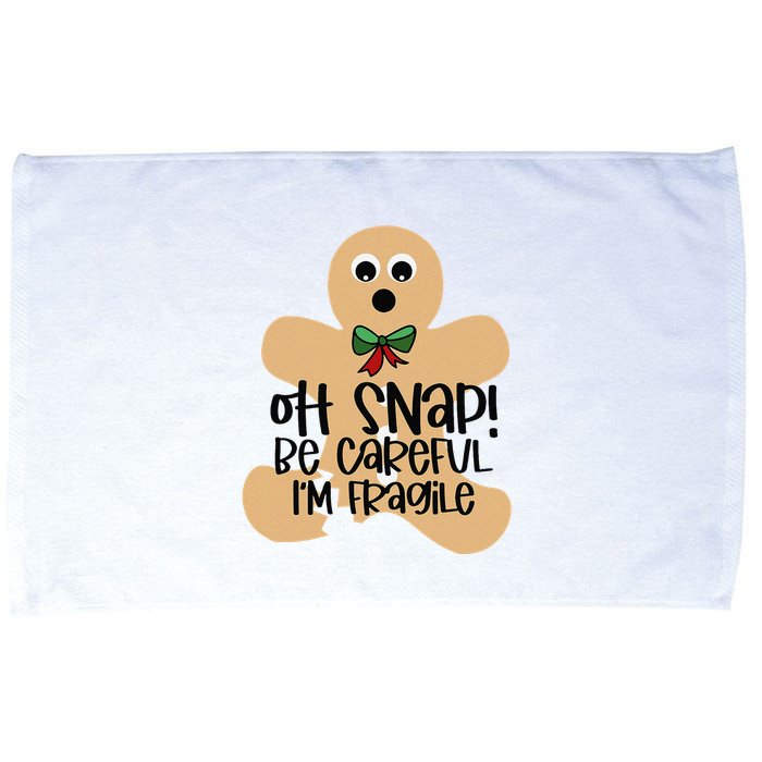 Off Snap! Be Careful IM Fragile Christmas Design Microfiber Hand Towel