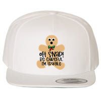 Off Snap! Be Careful IM Fragile Christmas Design Wool Snapback Cap