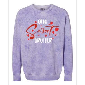 One Sweet Brother Family Matching ValentineS Day Funny Gift Colorblast Crewneck Sweatshirt