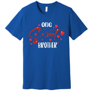 One Sweet Brother Family Matching ValentineS Day Funny Gift Premium T-Shirt