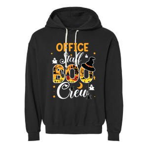 Office Staff Boo Crew Funny Halloween Matching Costume Garment-Dyed Fleece Hoodie