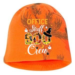 Office Staff Boo Crew Funny Halloween Matching Costume Kati - Camo Knit Beanie